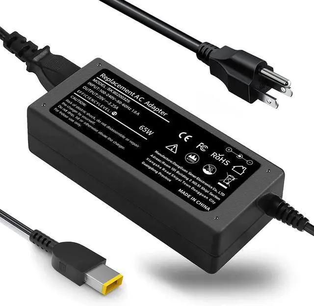 Main image of 65W Laptop Charger Compatible with Lenovo Thinkpad T460 T470 T470S T430 T440 T440S T440P T450 T460S T560 E440 E450 E550 E560 G50 G50-45 G50-70 Z50 Z50-70 AC Adapter Power Supply Cord Plug
