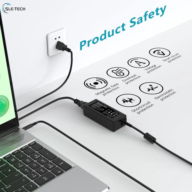 Alt view image 6 of 7 - 45W Charger for Dell Inspiron Latitude Vostro 4.5*3.0mm Round Tip Compatible with Inspiron 11 13 14 15 17 Series 3420 3520 3583 3593, Latitude 3140 3420 3520, Vostro 3420 3520