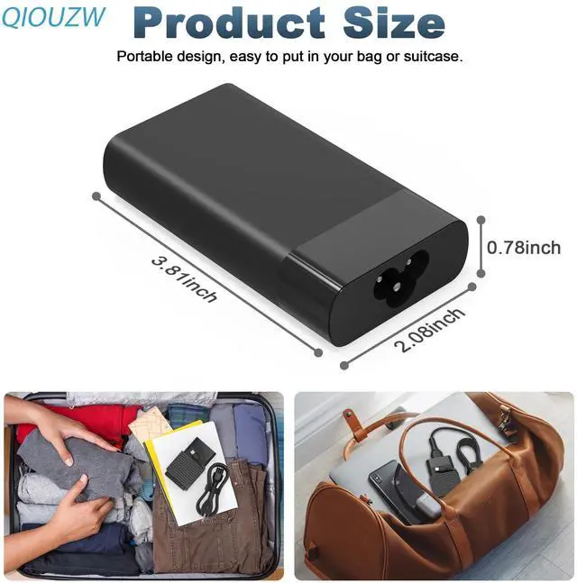 Alt view image 6 of 7 - 65W USB C Slim Laptop Charger Compatible with HP Laptop Charger HP Spectre X360 Elitebook Envy Omnibook Chromebook Elite Dragonfly ProBook Zbook Fast Charing Type C AC Adapter Power Cord Supply