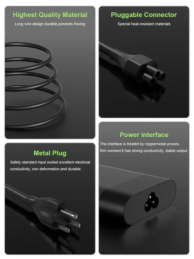 Alt view image 4 of 6 - Slim 65W USB-C Charger Compatible with HP Elitebook, Spectre, Envy, ProBook, Pavilion, Fortis, OmniBook,ZBook Firefly, Elite x2, Chromebook X360 Laptop Travel Fast Charging Adapter