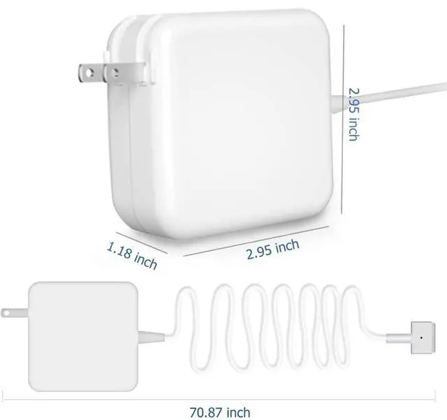 Alt view image 4 of 6 - Mac Book Air Charger, Replacement AC 45W T-tip Power Adapter Laptop Charger for Mac Book Air 11-inch and 13-inch After Mid 2012(Applicable to 2012-2017 Not for After 2018)