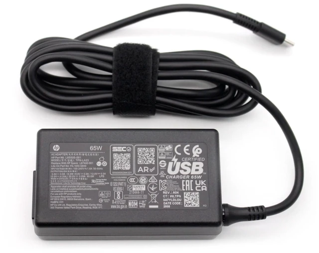 Main image of HP L67440-001- 65W 20V 3.25A USB-C AC Adapter for,EliteBook x360, P/N: L65505-003, L67440-001, TPN-DA20.