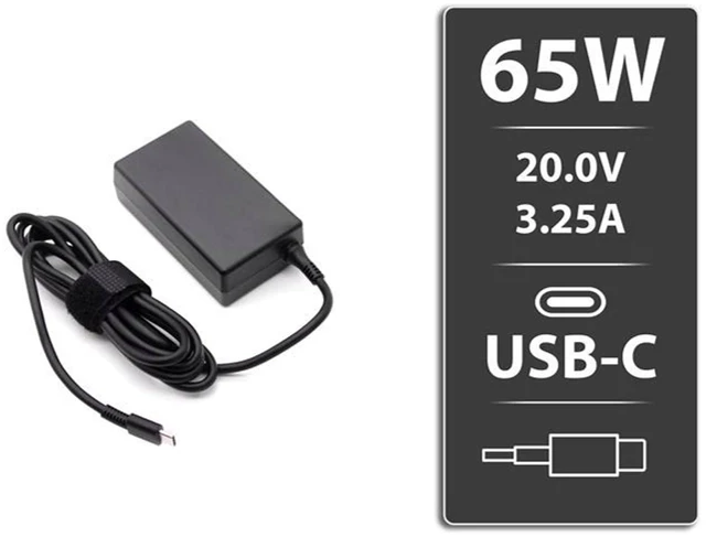 Alt view image 2 of 7 - HP L67440-001- 65W 20V 3.25A USB-C AC Adapter for,EliteBook x360, P/N: L65505-003, L67440-001, TPN-DA20.