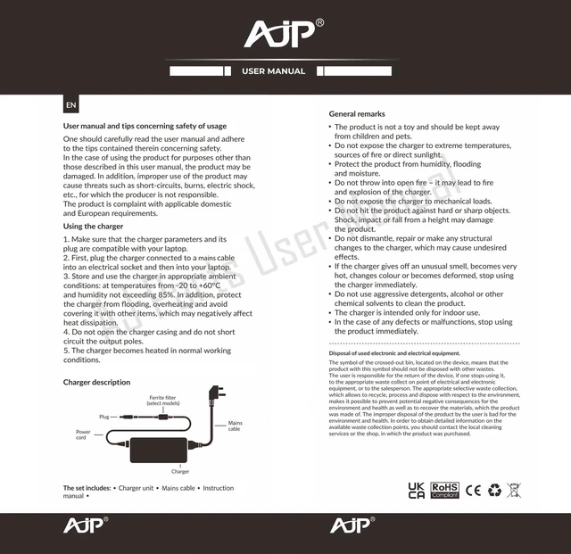 Alt view image 7 of 7 - HP L67440-001- 65W 20V 3.25A USB-C AC Adapter for,EliteBook x360, P/N: L65505-003, L67440-001, TPN-DA20.