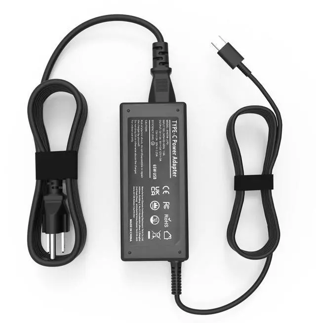 Main image of 65W USB C Laptop Charger Compatible with Lenovo Thinkpad Laptop Charger 65W USB C Charger T14 T14s X1 Think pad, Yoga Computer Charger 7i, 65 Watt Fast Replacement Type C Chromebook Power Cord Adapter