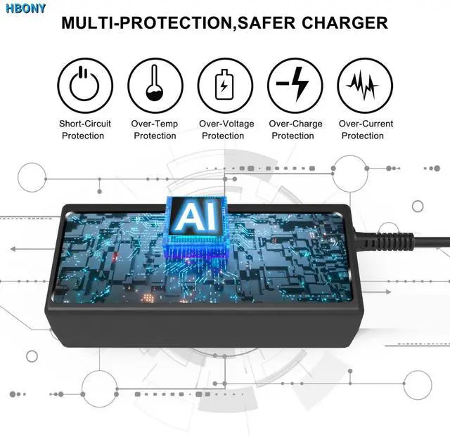 Alt view image 6 of 7 - 65W USB C Laptop Charger Compatible with Lenovo Thinkpad Laptop Charger 65W USB C Charger T14 T14s X1 Think pad, Yoga Computer Charger 7i, 65 Watt Fast Replacement Type C Chromebook Power Cord Adapter
