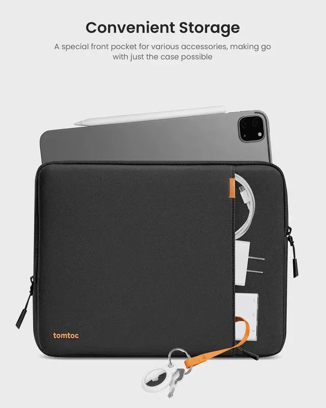 Alt view image 6 of 7 - 360° Protective Tablet Sleeve for 2026 iPad Air 11-inch (M4/M3/M2), iPad Pro 11-inch (M5/M4/4th/3rd/2nd/1st Gen) with Magic Keyboard/Smart Keyboard Folio, 11" iPad Water-Resistant Tablet Case