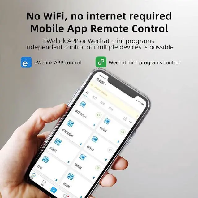Alt view image 3 of 7 - 2.4G Smart Remote Control Light Socket E26 E27 Bulb Socket Adapter, eWeLink Bluetooth Smart Lamp Holder, eWeLink APP Remote Control Timing Delay,No Wi-Fi Required