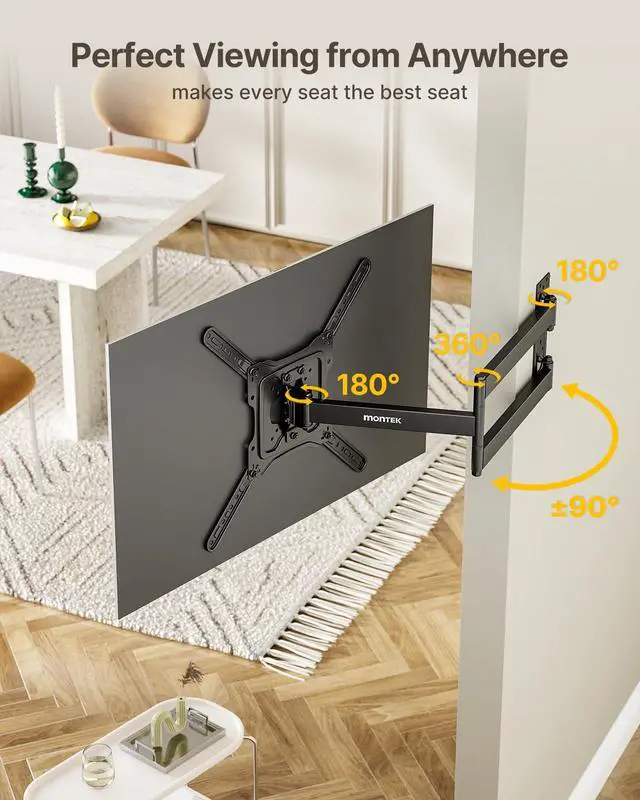Alt view image 3 of 7 - Long Arm TV Wall Mount for Most 23-65 Inch TVs, 29 Inch Long Extension TV Mount Swivel and Tilt, Full Motion Wall Mount Tv Bracket Fit Max VESA 400 x 400mm, Up to 77 lbs