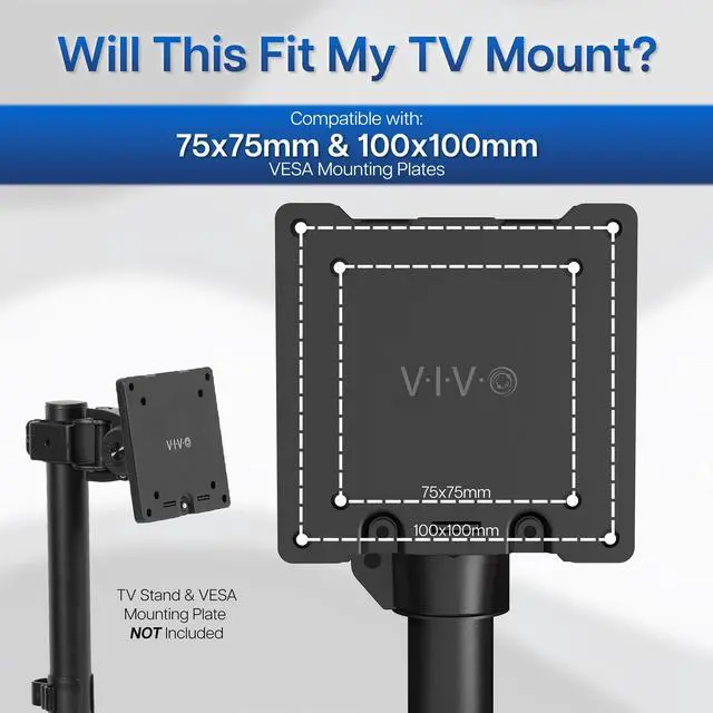 Alt view image 3 of 7 - Steel VESA LCD LED TV Mount Adapter Plate Bracket for Screens 32 to 55 inches, Conversion Kit for VESA 50x50-100x100 to 200x100-400x200, MOUNT-AD4X2