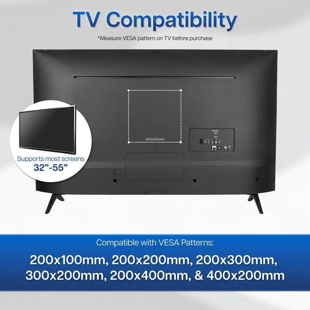 Alt view image 4 of 7 - Steel VESA LCD LED TV Mount Adapter Plate Bracket for Screens 32 to 55 inches, Conversion Kit for VESA 50x50-100x100 to 200x100-400x200, MOUNT-AD4X2