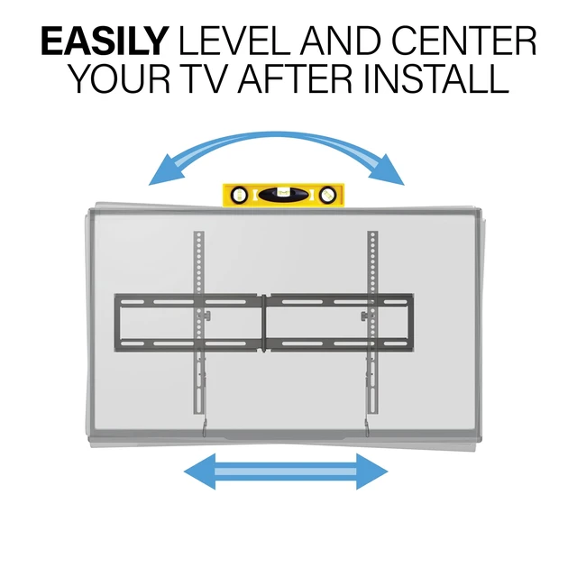 Alt view image 6 of 7 - SANUS Tilting TV Wall Mount for 4290 TVs up to 130 lbs Low Profile TV Mount with Smooth, Tool-Free Tilt to Reduce Glare Fits 16 & 24 Studs, Concrete & Block