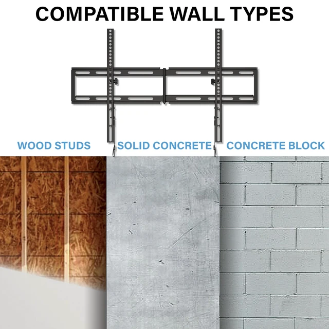 Alt view image 7 of 7 - SANUS Tilting TV Wall Mount for 4290 TVs up to 130 lbs Low Profile TV Mount with Smooth, Tool-Free Tilt to Reduce Glare Fits 16 & 24 Studs, Concrete & Block