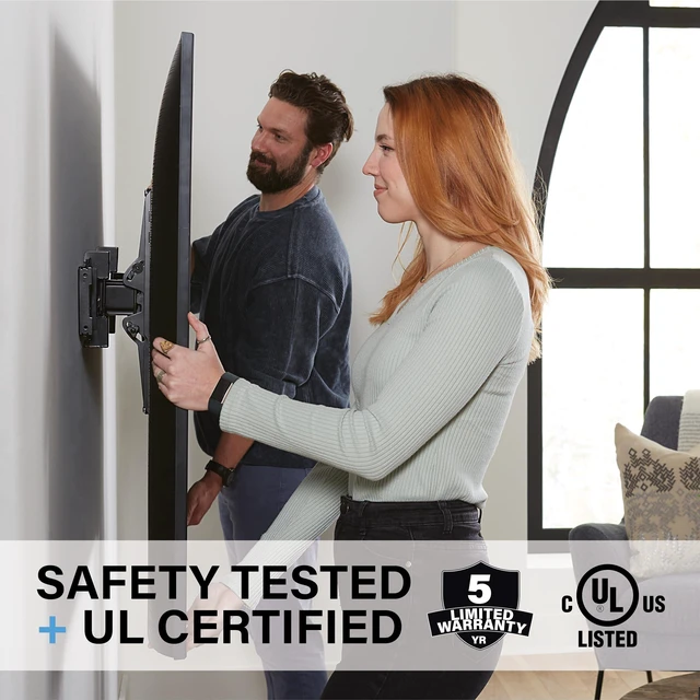 Alt view image 6 of 7 - SANUS Extendable Tilting TV Wall Mount for 3290 TVs up to 110 lbs 5.2 Extension for Easy Cable Access and Added Tilt, Tool-Free Tilt to Reduce Glare, Low Profile Design