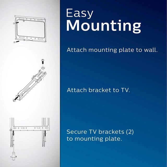 Alt view image 5 of 7 - Fixed TV Monitor Wall Mount Bracket for Most 17-55 Inch TVs LED LCD OLED HDTV Flat Curved Screen TVs and Monitors with Max VESA 200x200 up to 55lbs, Lockable Safety Bar, SQM3221/27