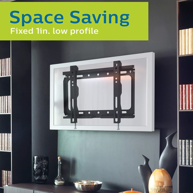 Alt view image 7 of 7 - Fixed TV Monitor Wall Mount Bracket for Most 17-55 Inch TVs LED LCD OLED HDTV Flat Curved Screen TVs and Monitors with Max VESA 200x200 up to 55lbs, Lockable Safety Bar, SQM3221/27