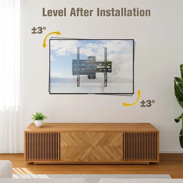 Alt view image 5 of 7 - TV Wall Mount Swivel and Tilt for Most 26-55 Inch TV, TV Mount Perfect Center Design, Full Motion TV Mount Bracket with Articulation, up to VESA 400x400mm, 60 lbs, MD2377