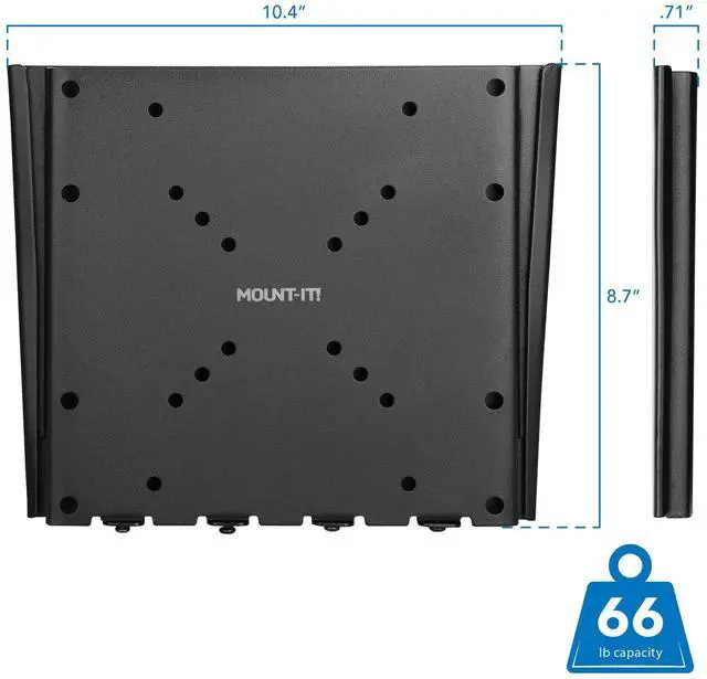 Alt view image 5 of 7 - Low Profile Fixed TV Wall Mount Ultra Slim Flush Design for 2342 Inch Screens Fits VESA 200x200 Heavy-Duty Steel 66 lb Capacity 0.7 Inch Wall Clearance Black