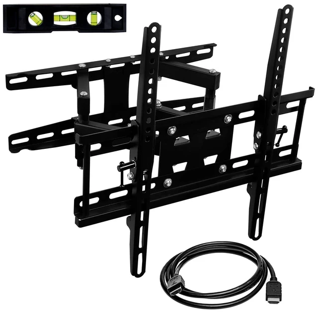 Main image of Mount-It! Full Motion TV Wall Mount - Stable Dual Arm Articulating Bracket for 19-50 Inch TVs - Swivel, Tilt & Extend - Universal VESA Wall Mount for Flat Screen, LED, LCD, OLED - 115 lbs Capacity