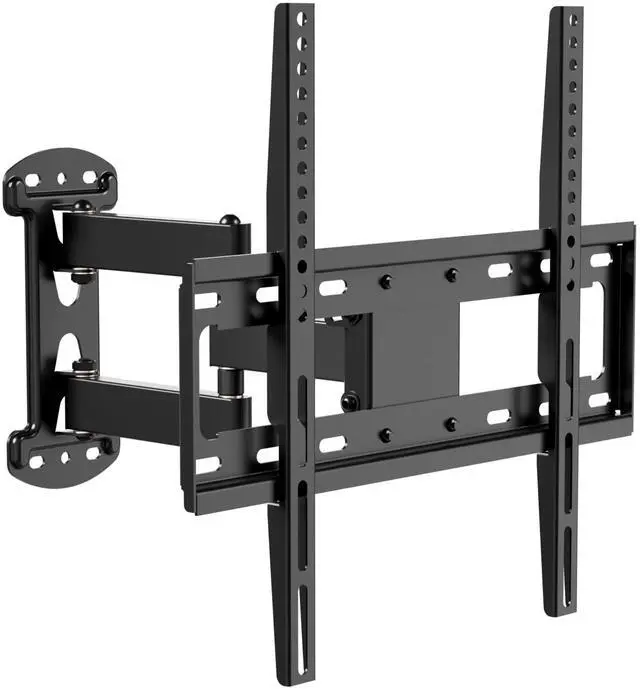 Main image of Full Motion Corner TV Wall Mount Bracket - Single Stud Install - 90° Swivel, Tilt & 15 Extension - Single Articulating Arm for 19-55 TVs - Heavy-Duty Steel - VESA 100x100-400x400-66 lbs