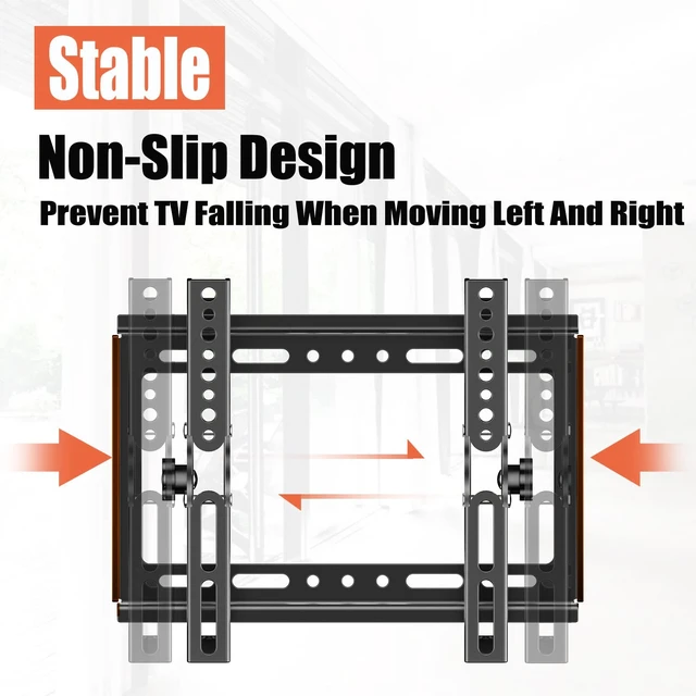 Alt view image 5 of 7 - Tilt TV Mount for Most 14-42 Inches Flat Curved Screen TVs and Monitor, Fit 22 24 27 32 39 40" Universal Slim Profile Wall Mount Bracket Loading 55lbs, Max VESA 250x210mm, Small TV Wall Mount