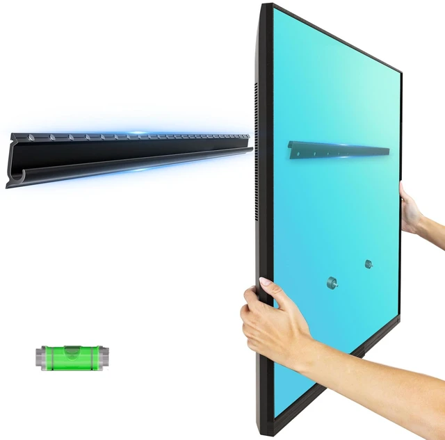 Main image of Studless TV Wall Mount for 32-75 inch TVs, Low Profile, No Drill No Stud Drywall TV Mount Holds up to 150 lbs, Easy to Install for Bedroom Living Room, Includes Level & Mounting Hardware