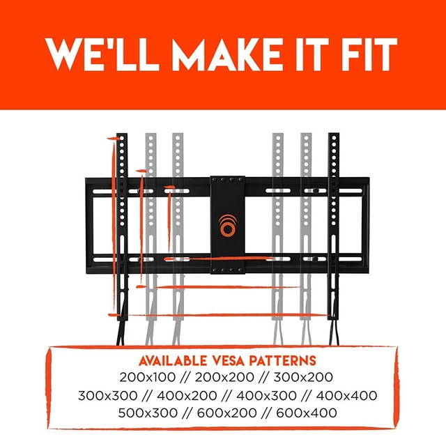 Alt view image 5 of 7 - SlimView TV Wall Mount for 32" to 80" TVs - 1.25" Low Profile with Pull String Locking System for Cable Access & Included Hardware for DIY Easy Install (Pack of 2)