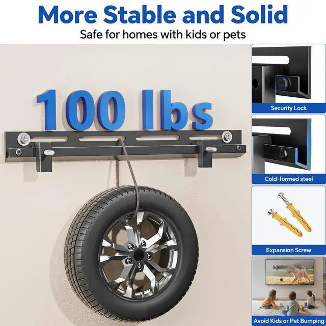 Alt view image 4 of 6 - Small TV Mount for 12 to 55 Inch TVs | 1.1" Low Profile, Universal TV Bracket, up to 100 Lbs, Fits All Walls, Include All Hardware, Fit 32" 40" 43" 50" 55" Screen