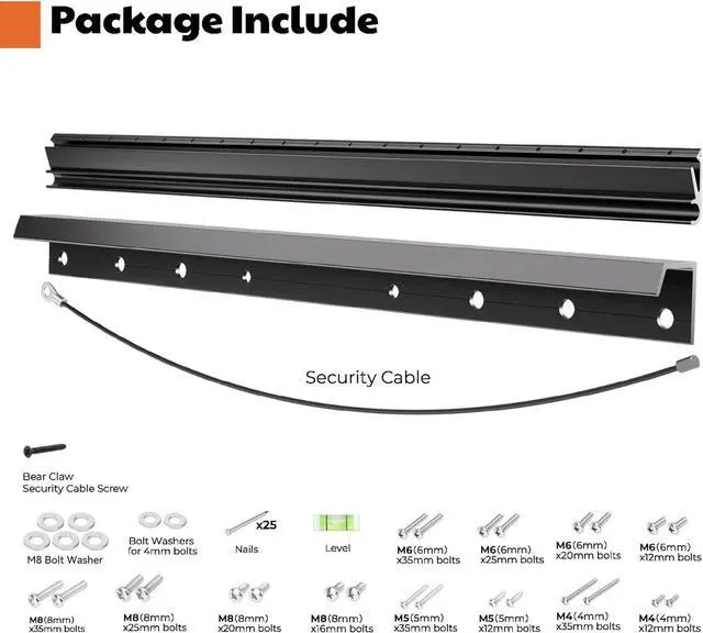 Alt view image 5 of 7 - Studless TV Wall Mount, Heavy Duty Drywall TV Bracket Hanger for 26-55 inch Flat Screen TVs, No Stud, NO Drill, No Anchors, Easy Install with All Hardware Included
