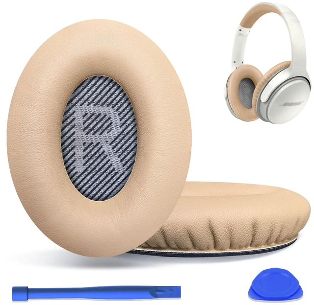 Main image of Replacement Ear Pads for Bose QC35/QC35ii Headphones-Almond&Grey Earpads for Bose QuietComfort 35/35ii Wireless Headphones, Ear Cushions Covers for Bose QC25/15/2/Ae2/Sound Link/True