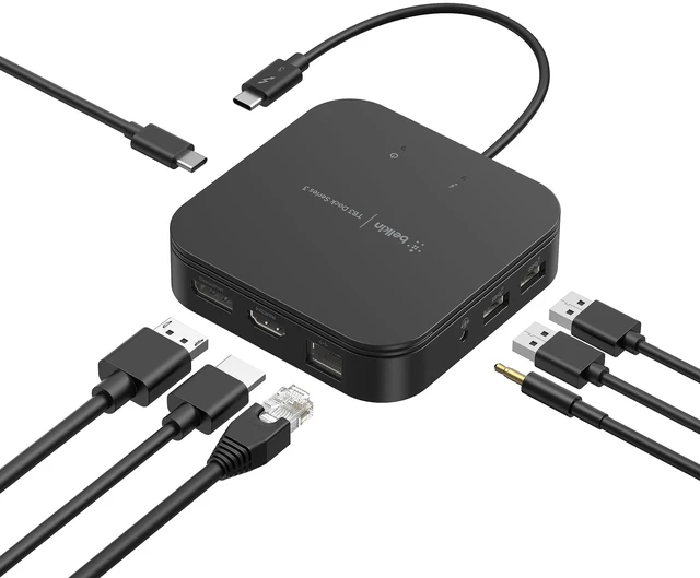 Main image of Thunderbolt 3 Dock Core With Thunderbolt 3 Cable - Usb C Hub - 7-In-1 Docking Station For Macs & Windows, 60W Upstream Charging, With Gigabit Ethernet, Displayport & Audio Ports