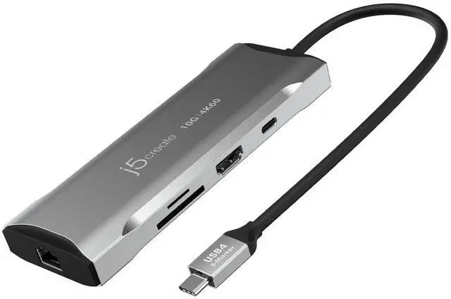 Main image of Laptop Docking Station, 9-in-1, 4K60Hz HDMI, USB-C 10Gbps | 2 USB-A 10Gbps, 100W PD with USB-C 5Gbps, Ethernet, SD 4.0 Card Reader, for MacBook, XPS, Surface Pro (JCD393)