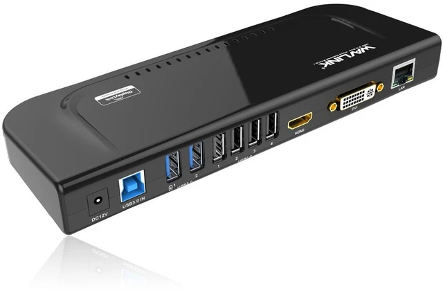 Main image of Universal Docking Station Dual 1080P Monitor for Mac, Windows Displaylink Dock For USB 3.0/USB-C Laptop, with DVI HDMI VGA Gigabit Ethernet, Audio, 6 USB Ports for Workstation