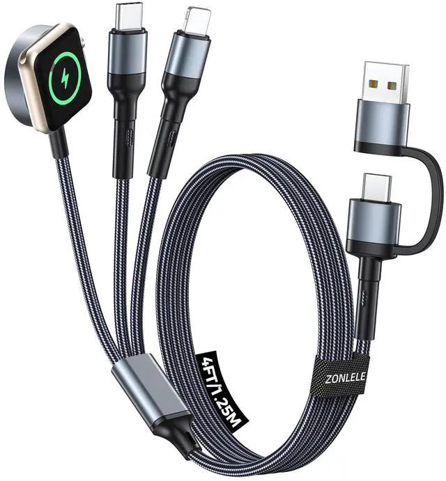 Main image of Travel Essentials for Apple Watch Charger,Multi Charging Cable for iPhone 17,iWatch Charger USB C Cord,Car Cruise RV Camping Essentials 2026 for iWatch Ultra/11&iPhone 16/15, Xbox One Cables