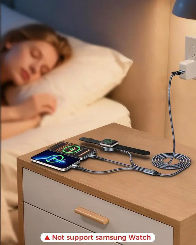Alt view image 7 of 7 - Travel Essentials for Apple Watch Charger,Multi Charging Cable for iPhone 17,iWatch Charger USB C Cord,Car Cruise RV Camping Essentials 2026 for iWatch Ultra/11&iPhone 16/15, Xbox One Cables