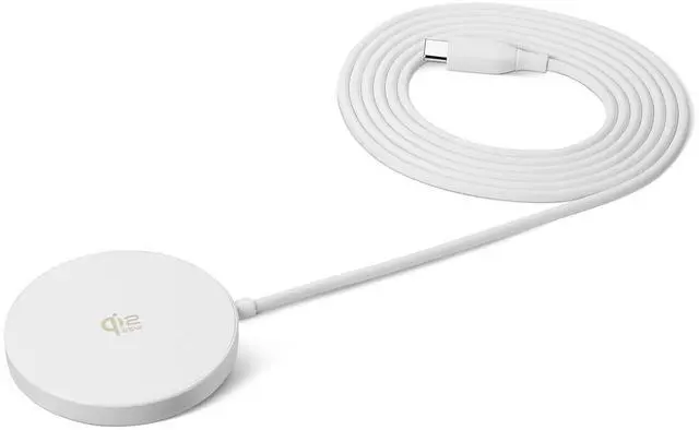 Main image of 25W Qi2.2 Certified Wireless Charging Pad, MagSafe Compatible for iPhone 17/16/15/14/13/12, Magnetic Compatible for Android, Google Smartphones, White (Adapter Not Included)