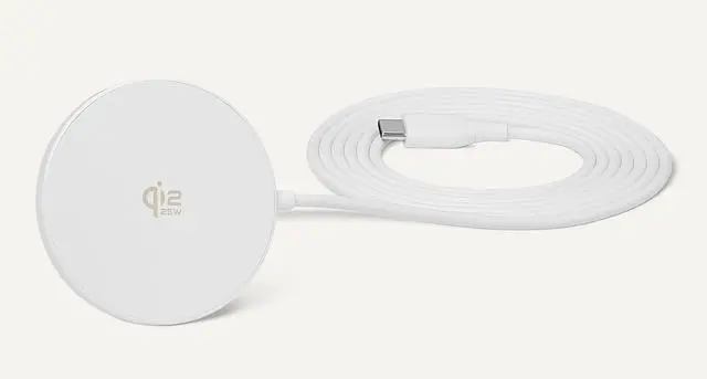 Alt view image 5 of 5 - 25W Qi2.2 Certified Wireless Charging Pad, MagSafe Compatible for iPhone 17/16/15/14/13/12, Magnetic Compatible for Android, Google Smartphones, White (Adapter Not Included)