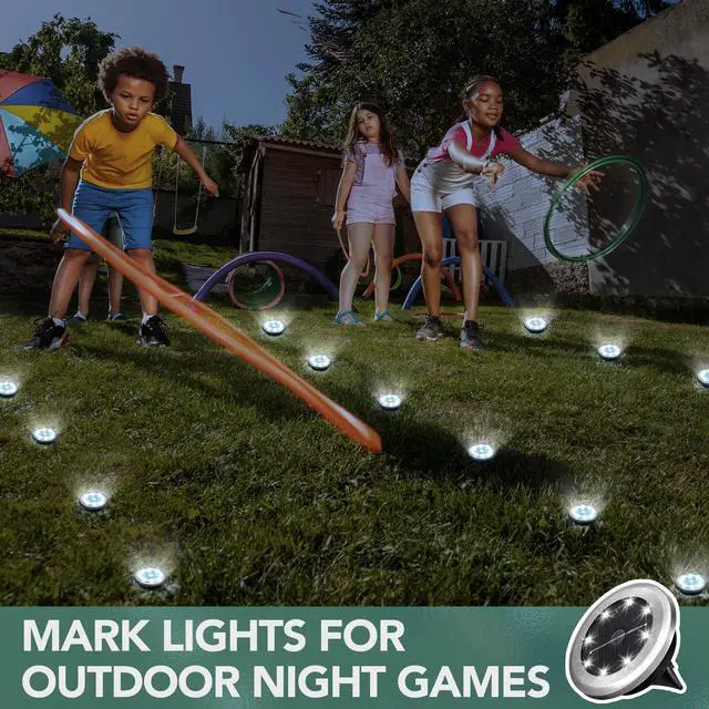 Alt view image 6 of 7 - 10 Pack Small Solar Ground Lights, Pathway Lights Cool White