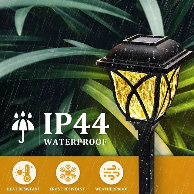 Alt view image 6 of 7 - 6 Pack Solar Lights Outdoor Waterproof, LED Solar Garden Lights | Outdoor Decorations, Garden Decor for Yard, Patio, Landscape, Planter, Walkway (Warm White)