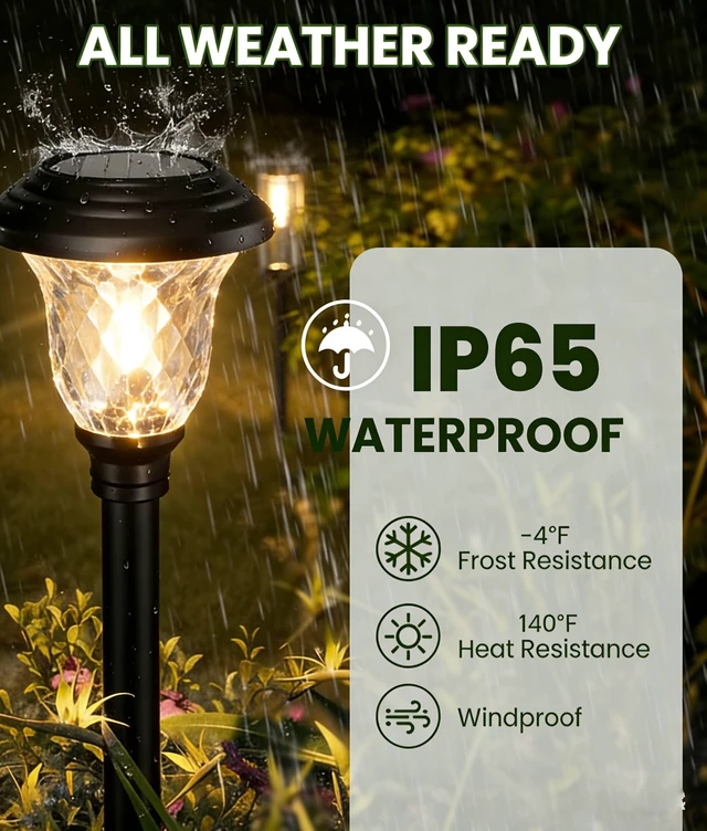 Alt view image 3 of 7 - 8 Pack Solar Pathway Lights White+Color Changing Stainless Steel 3 Mode Outdoor Multicolor Metal Solar Powered Waterproof Glass for Garden Landscape Path Yard Walkway Driveway Black