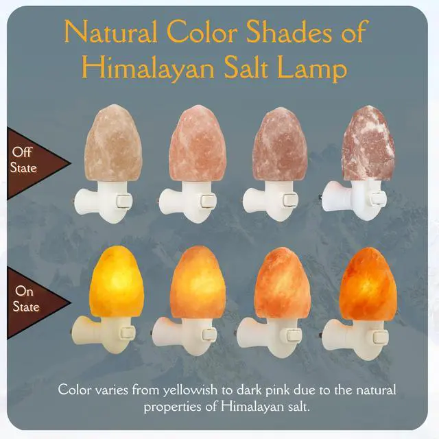 Alt view image 4 of 7 - Pink Himalayan Salt Lamps - Hand Carved, Natural Night Lights for Bedrooms and Home Decor