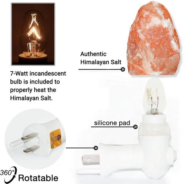 Alt view image 3 of 7 - Pink Himalayan Salt Lamps - Hand Carved, Natural Night Lights for Bedrooms and Home Decor