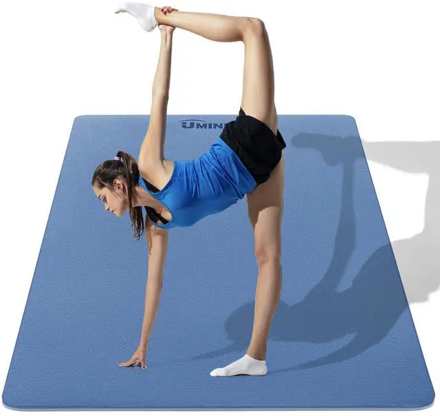 Main image of Large Yoga Mat for Men and Women - 6'x4'x10mm, Extra Thick TPE Fitness Mat for Home Gym Workout, Non-Slip, Exercise Mat for Yoga, Pilates, Stretching, Meditation