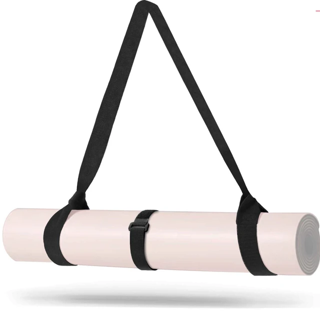Main image of Yoga Mat Carrier Strap - Adjustable Thick and Wide Strap for Carrying Mat or Stretching, Black