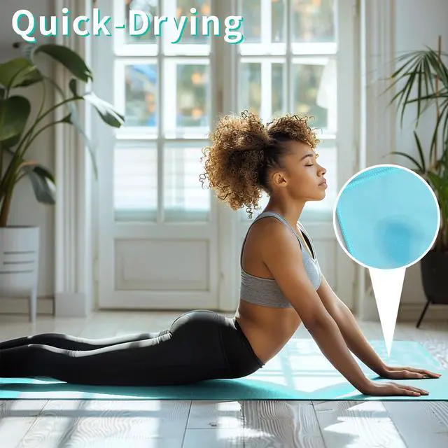 Alt view image 3 of 7 - Non-Slip Hot Yoga Towel Set,Super Absorbent Microfiber in, 24.5" x 72" - Anti-Slip, Injury Free Design for Pilates, Yoga Mats, Exercise, and Fitness Gear
