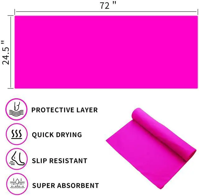 Alt view image 6 of 7 - Non-Slip Hot Yoga Towel Set,Super Absorbent Microfiber in, 24.5" x 72" - Anti-Slip, Injury Free Design for Pilates, Yoga Mats, Exercise, and Fitness Gear