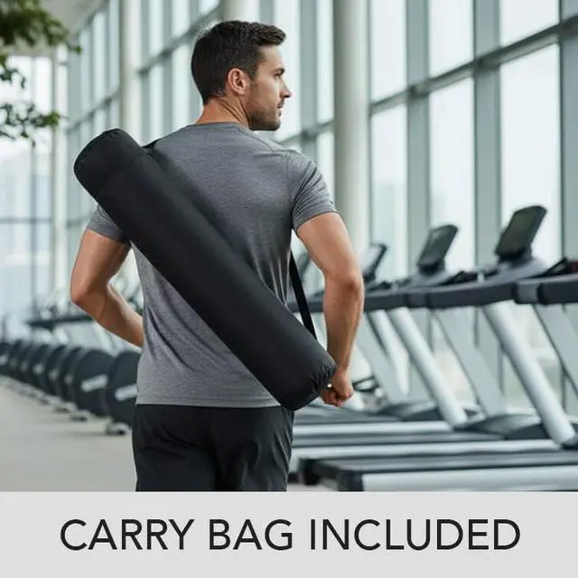 Alt view image 7 of 7 - Large Exercise Mat Extra Thick 10mm Workout Mat (72"x32") Non-Slip TPE Yoga Mat for Women & Men Pilates, HIIT, Fitness & Home Gym Mat Includes Free Carry Bag (Dark Grey)