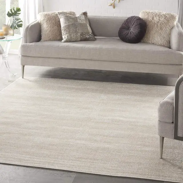 Main image of Home Nourison Essentials Ivory Beige 7' x Square Area Rug - Easy Clean, Non Shedding, Bed Room, Living Room, Dining Room, Kitchen (7' x Square)