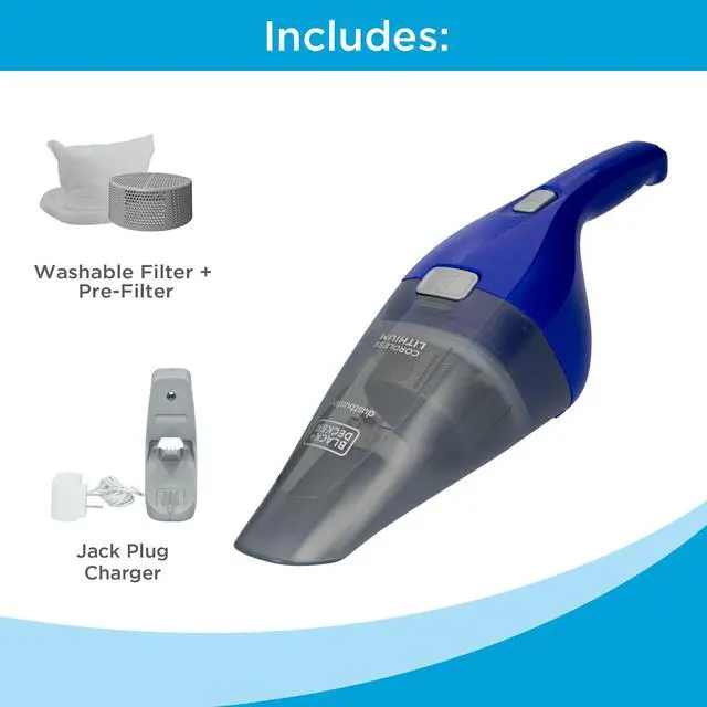 Alt view image 2 of 7 - QuickClean Cordless Handheld Vacuum, Home and Car Vacuum with Charger (HNVC115J22)