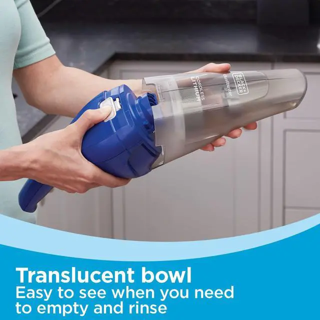Alt view image 6 of 7 - QuickClean Cordless Handheld Vacuum, Home and Car Vacuum with Charger (HNVC115J22)